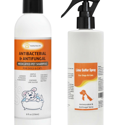 Lime Sulfur Pet Shampoo & Spray Bundle – 8 oz Set