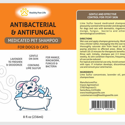 Lime Sulfur Pet Shampoo & Spray Bundle – 8 oz Set